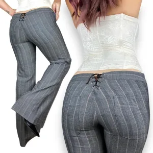 2000s Pinstripe Corset Flare Pants (S)