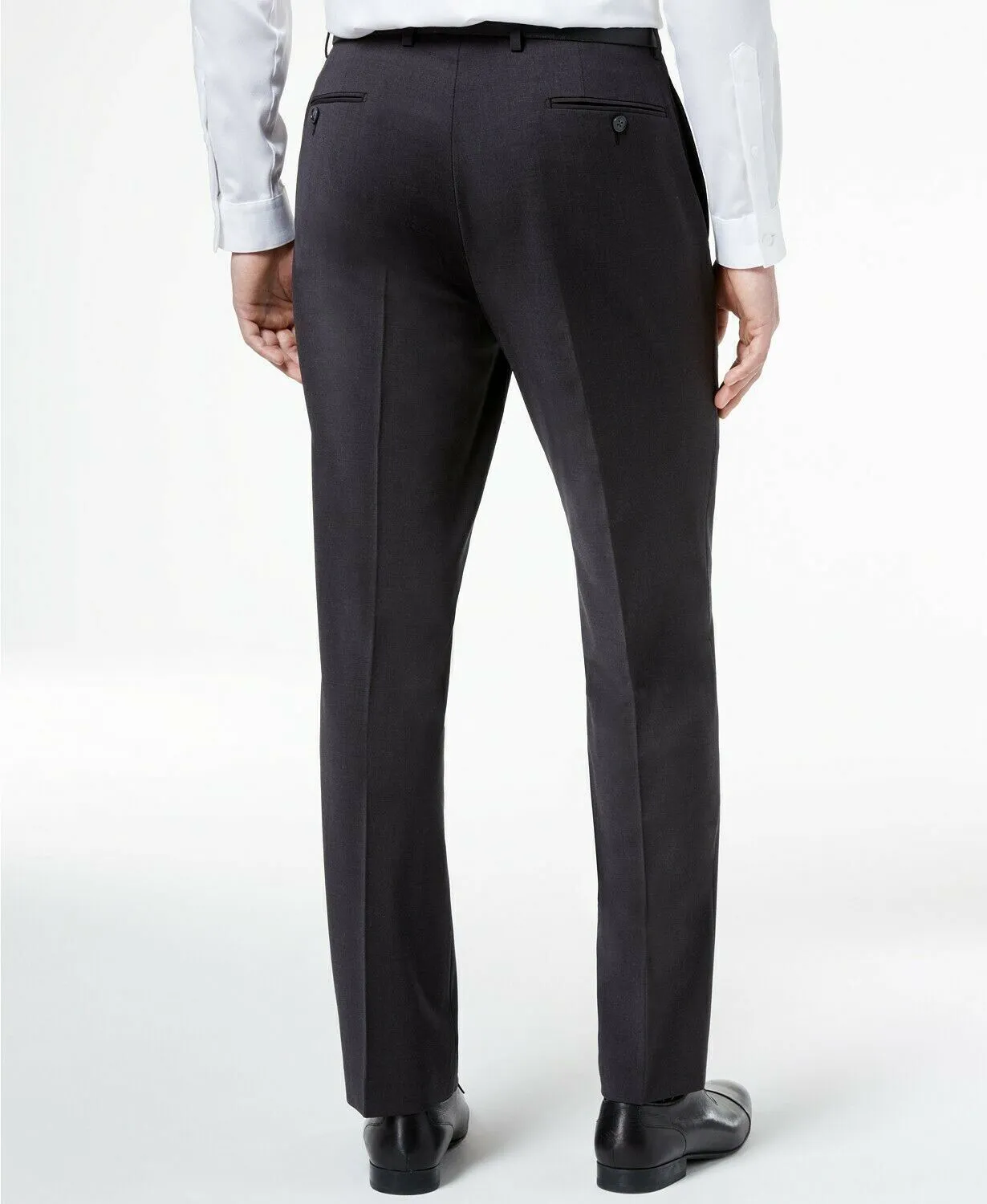 Calvin Klein Men's Skinny Fit Infinite Suit Dress Pants Charcoal Grey 40 x 34
