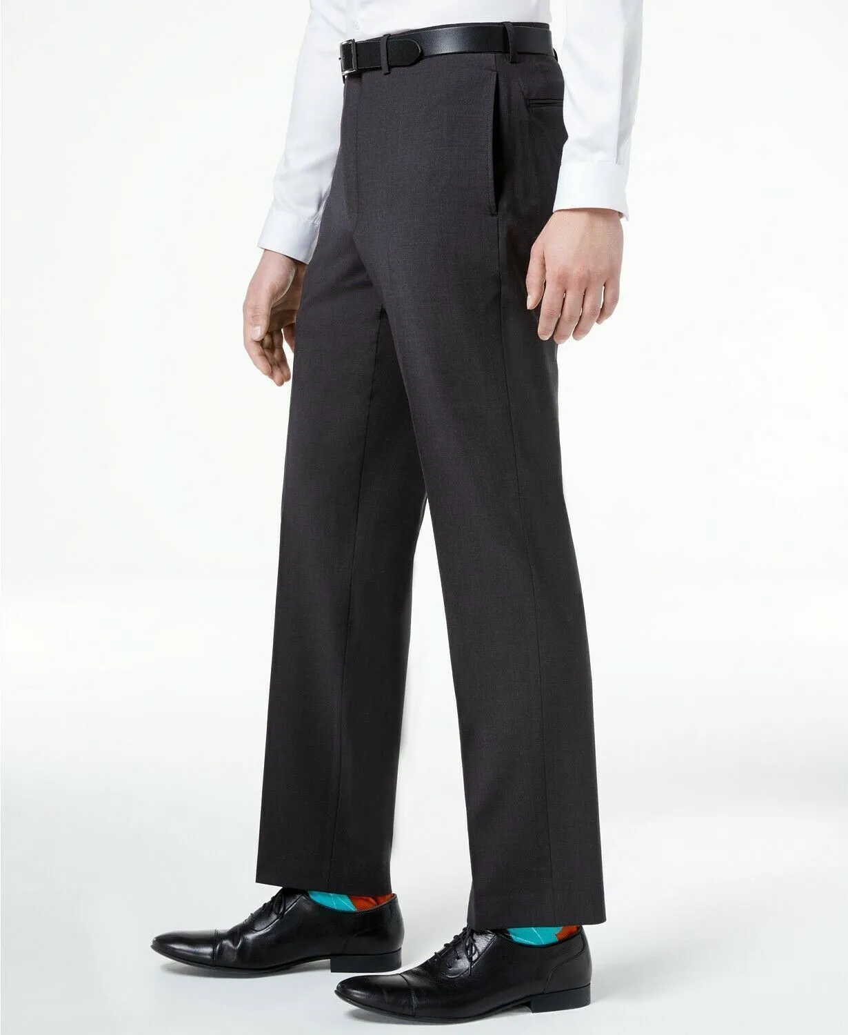 Calvin Klein Men's Skinny Fit Infinite Suit Dress Pants Charcoal Grey 40 x 34