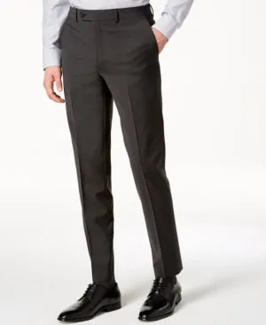 Calvin Klein Men's Skinny Fit Infinite Suit Dress Pants Charcoal Grey 40 x 34