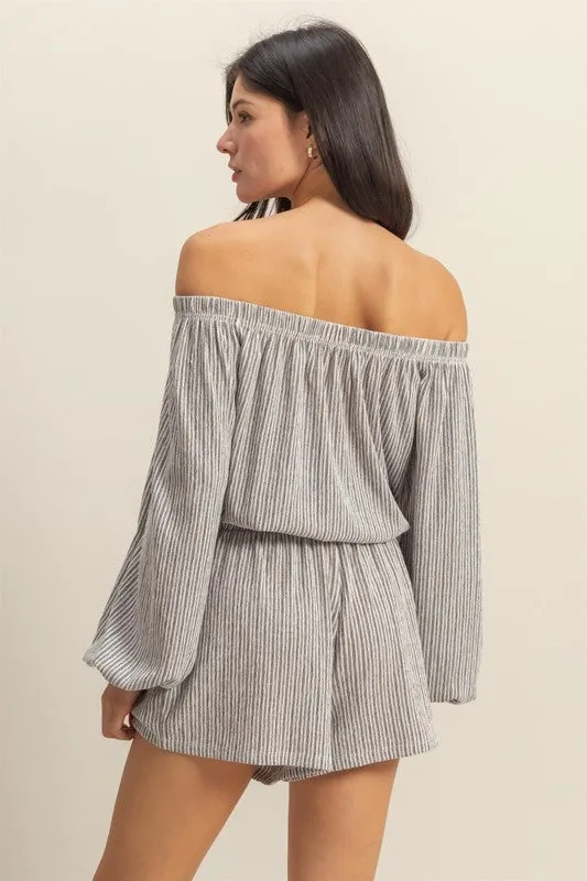 Off Shoulder Top and Shorts Set