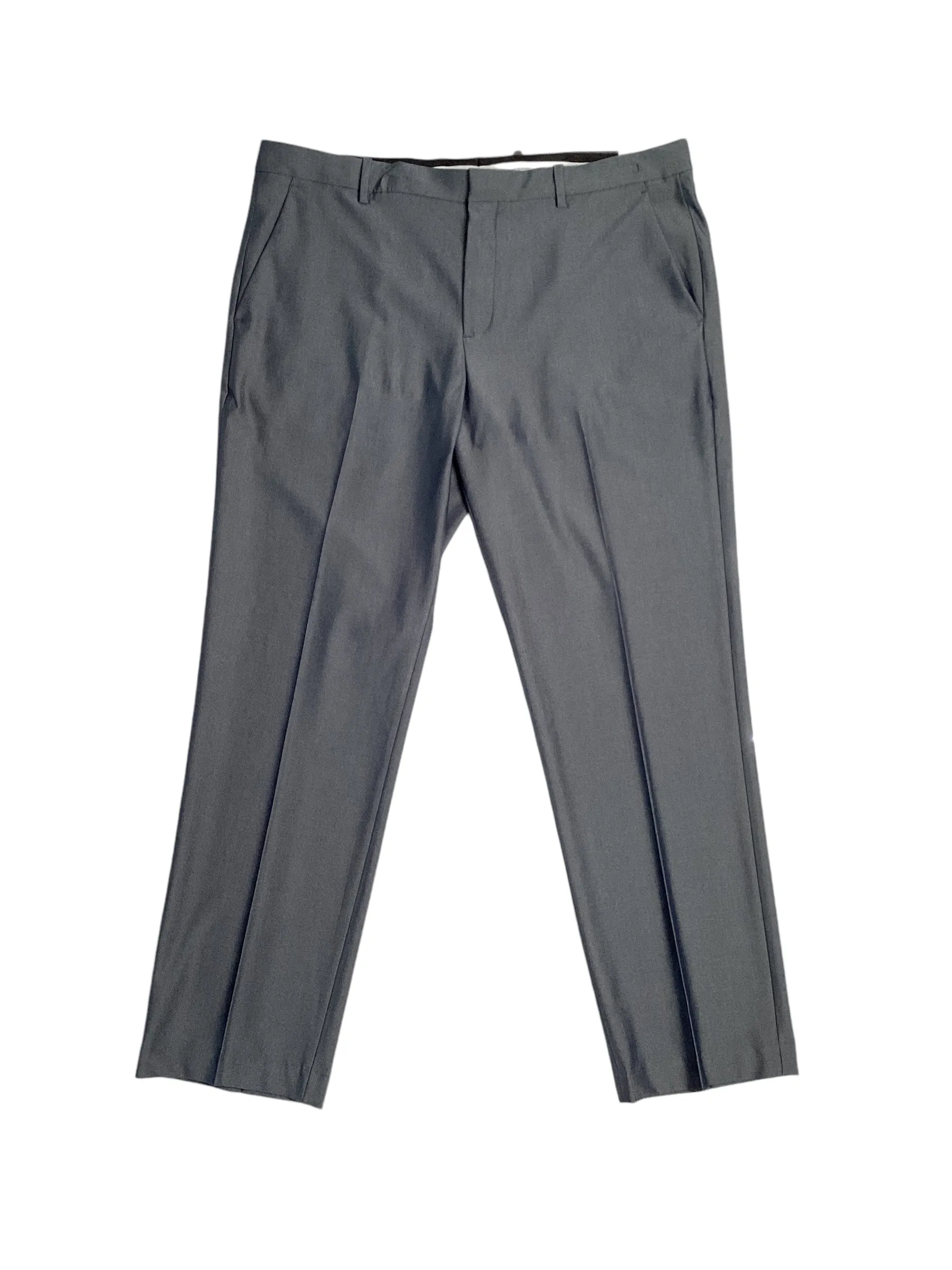 Perry Ellis Portfolio Mens Modern Fit Check Suit Dress Pants Med Grey 36 x 29