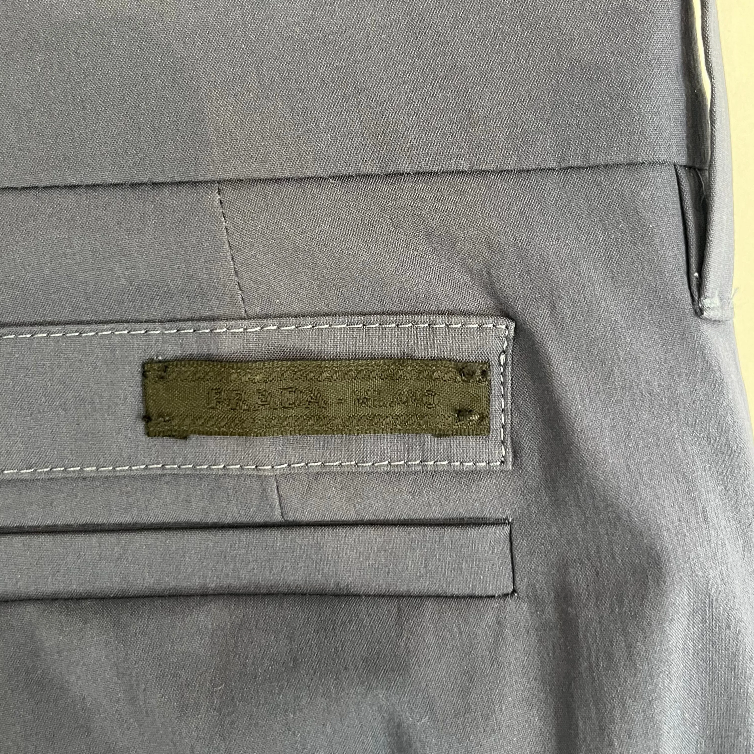Prada Mid Navy Superstretch Cotton Mix Tapered Pants M