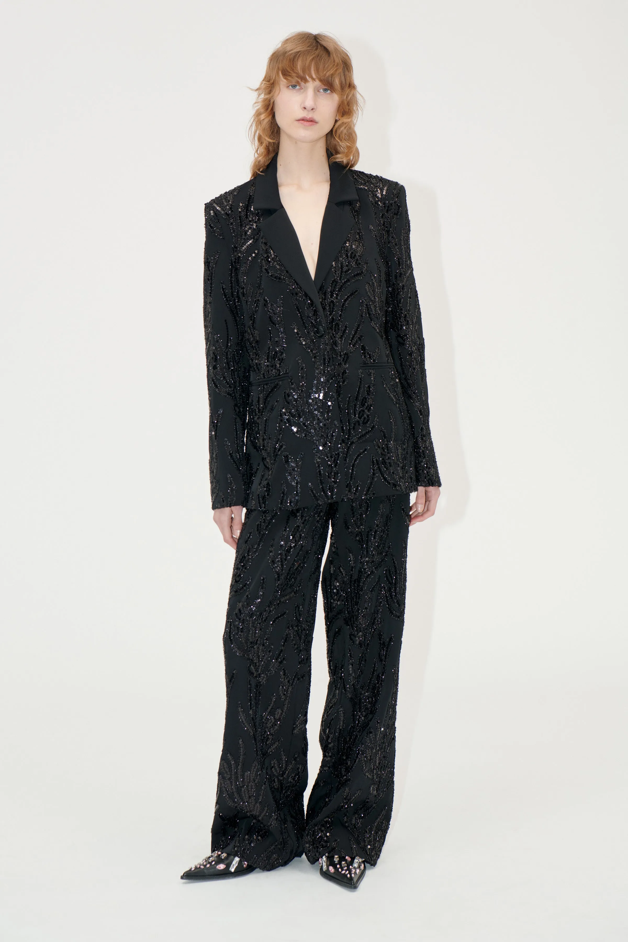 STINE GOYA BLACK SEQUIN TROUSERS SG-P0612319 125