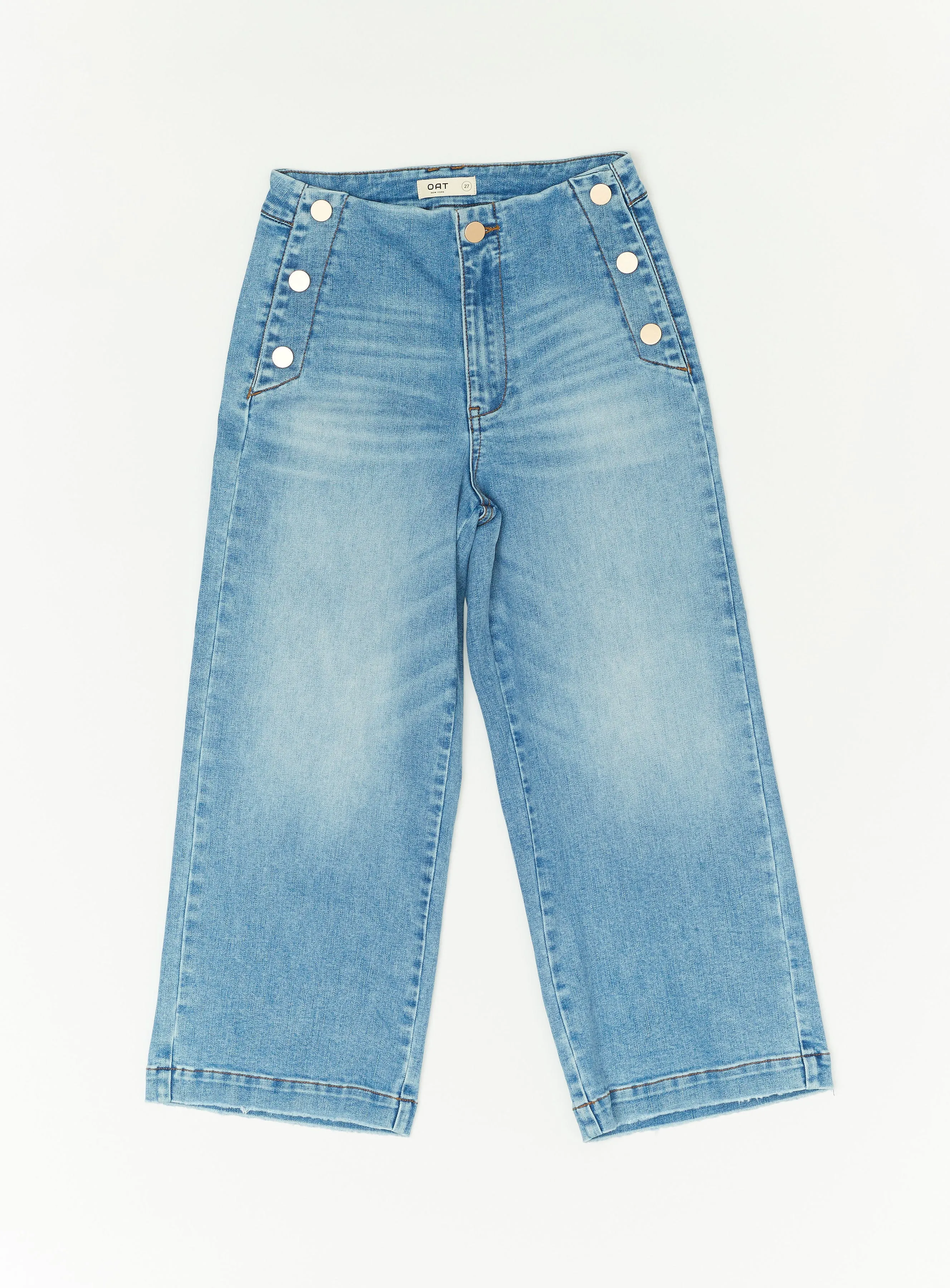 Wide Leg Crop Sailor Jean