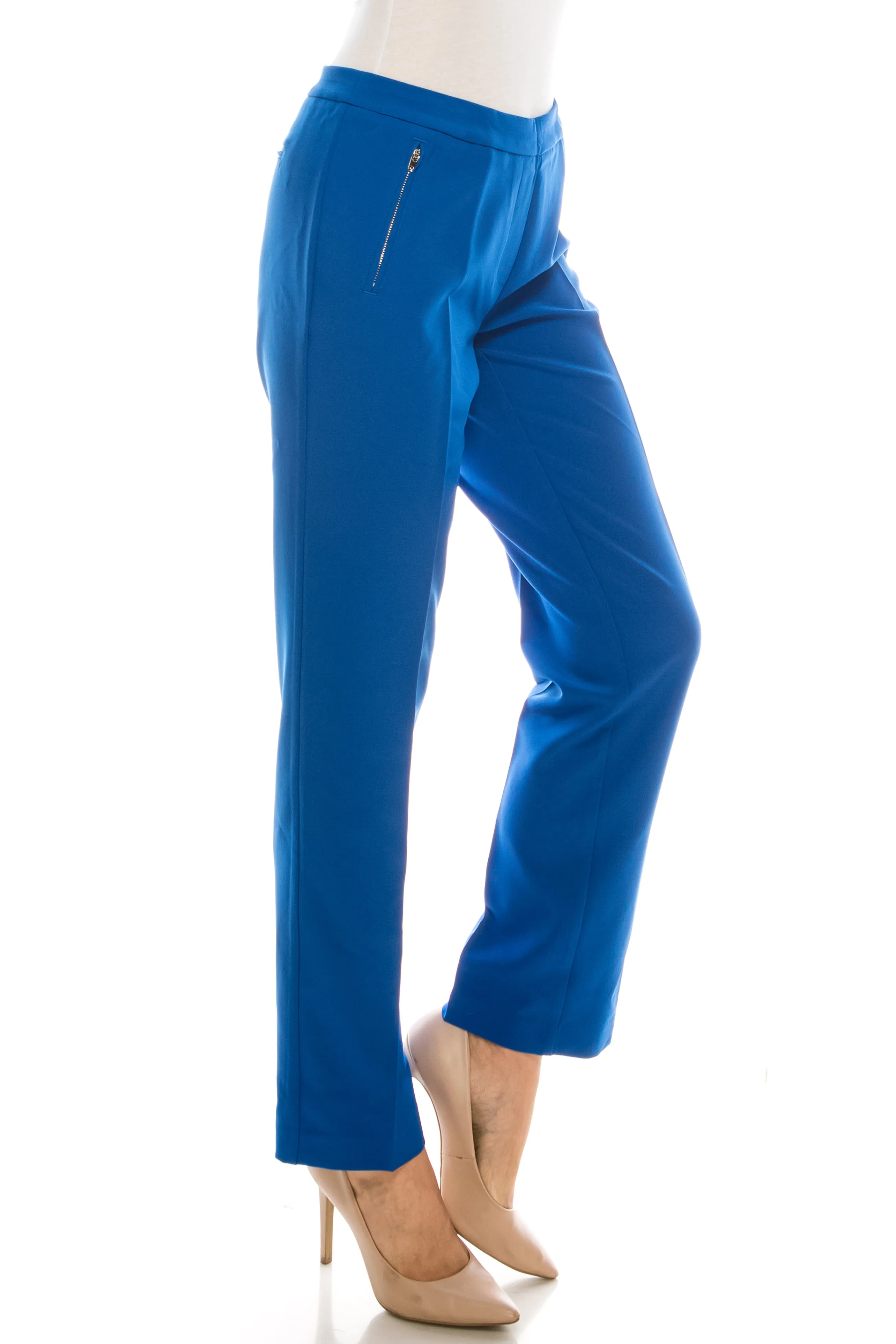 Zac & Rachel Twill Slim Pants with Faux Zipper Pockets (Additional Colors)
